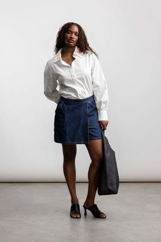Zola Denim Skort _ 165874 _ Blue Denim