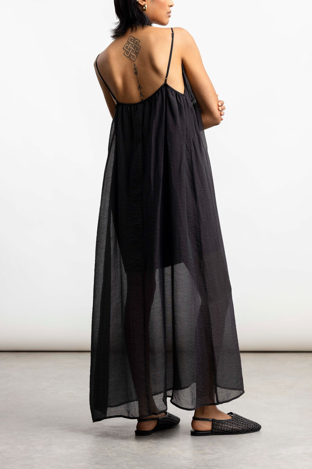 Zayn Trapeze Midi _ 168387 _ Black Texture