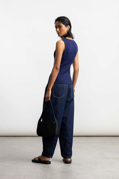 Nia Ribbed Sleeveless Knit Top _ 167833 _ Ink