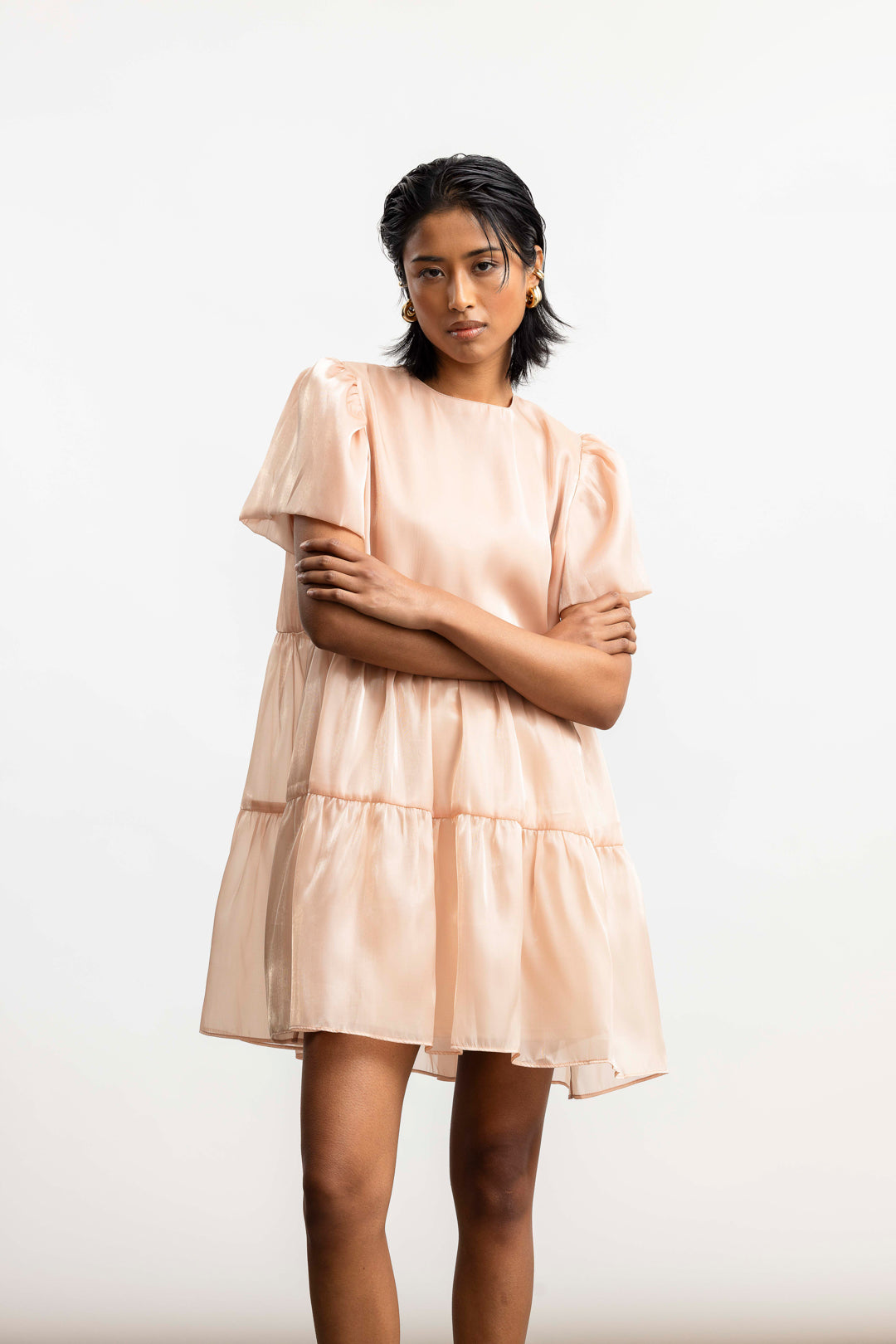 Anathi Babydoll Organzi Mini _ 165278 _ Stone