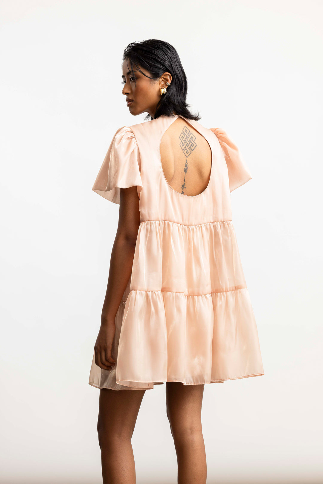 Anathi Babydoll Organzi Mini _ 165278 _ Stone