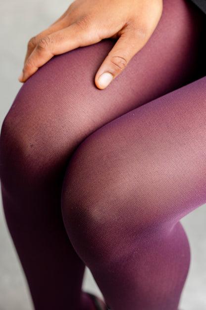 2-Pack Opague Tights _ 162808 _ Burgundy
