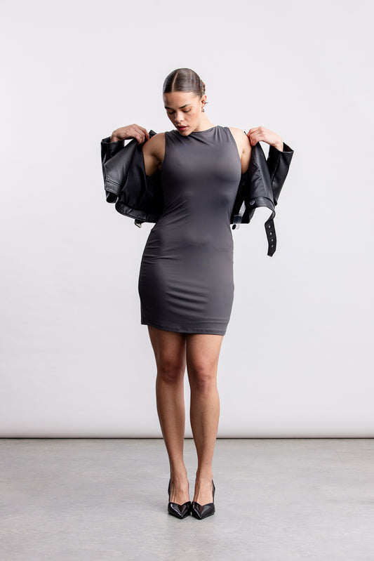 Kylie Bodycon Dress _ 158524 _ Charcoal