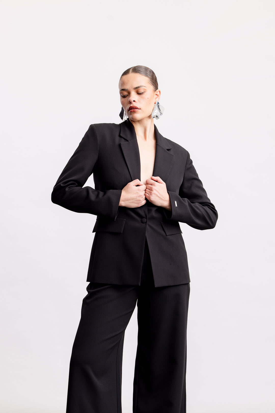Celine Blazer _ 158368 _ Black Texture