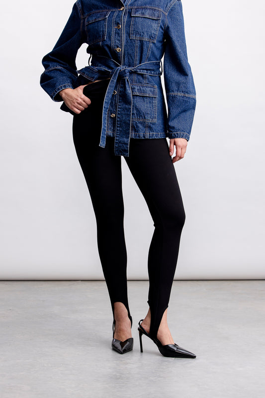 Stacey Stirrup Leggings _ 162993 _ Black Texture