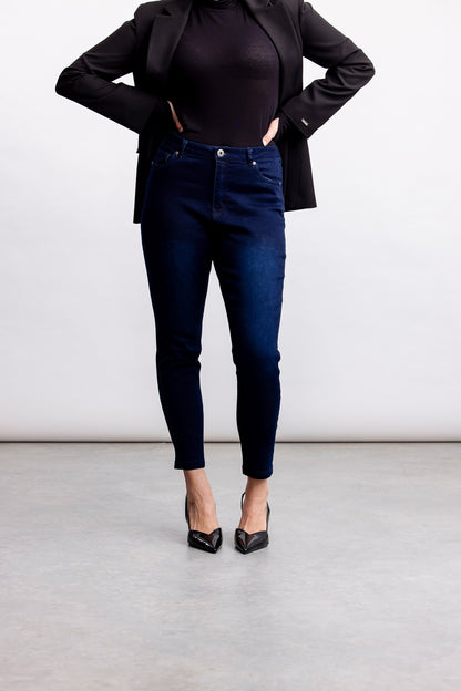 Muneeba Skinny Leg Jeans _ 157091 _ Dark Blue