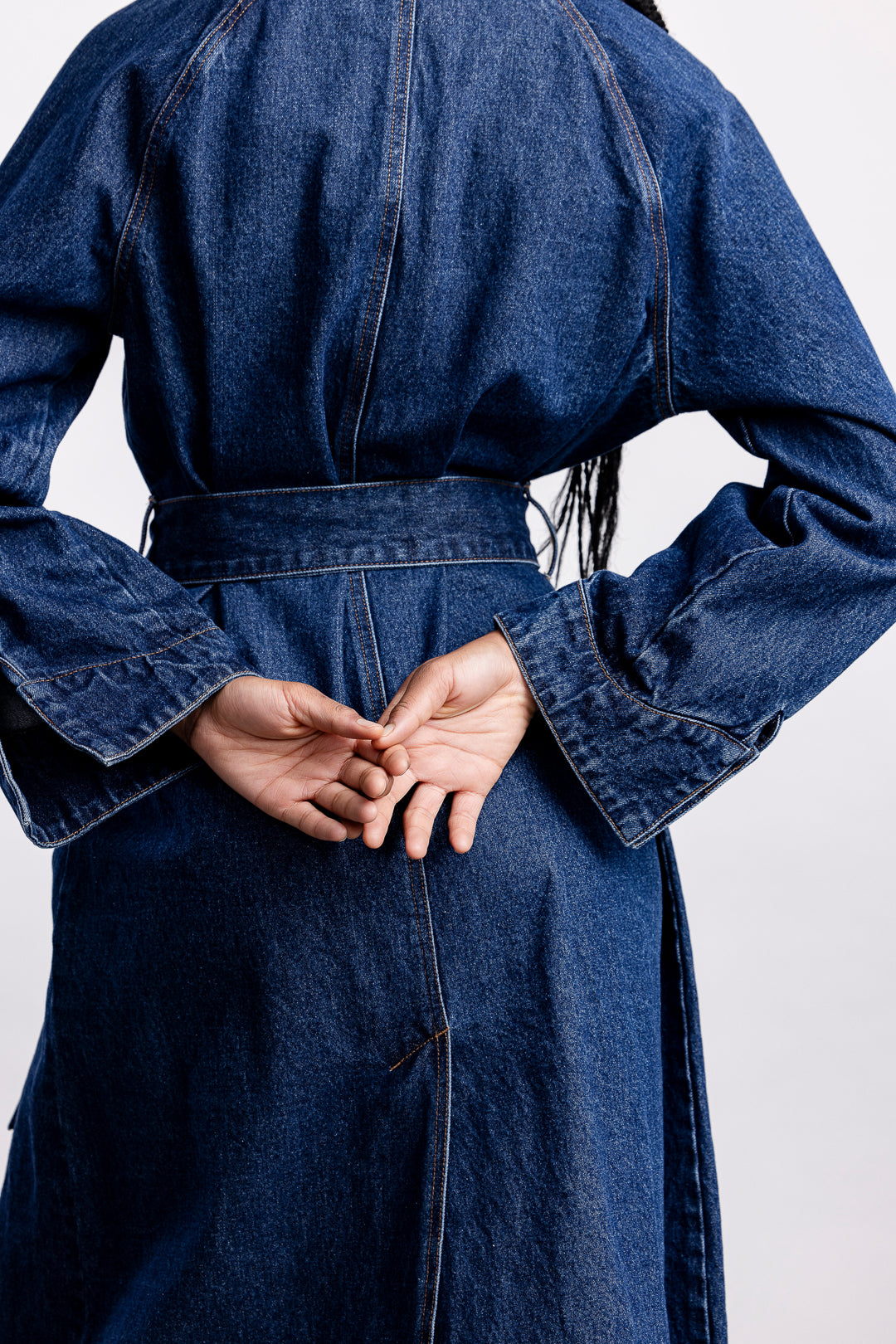 Simone Denim Trench Coat _ 169079 _ Navy
