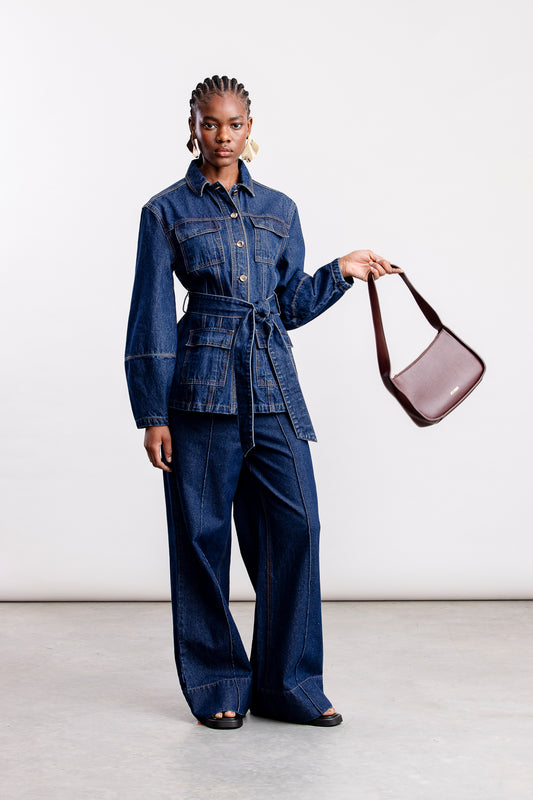 Avaria Longer Length Denim Jacket _ 163150 _ Navy