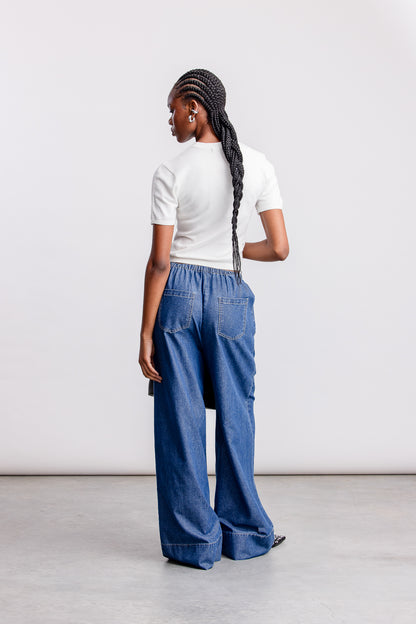 Neo Pull-On Denim _ 163363 _ Blue Denim