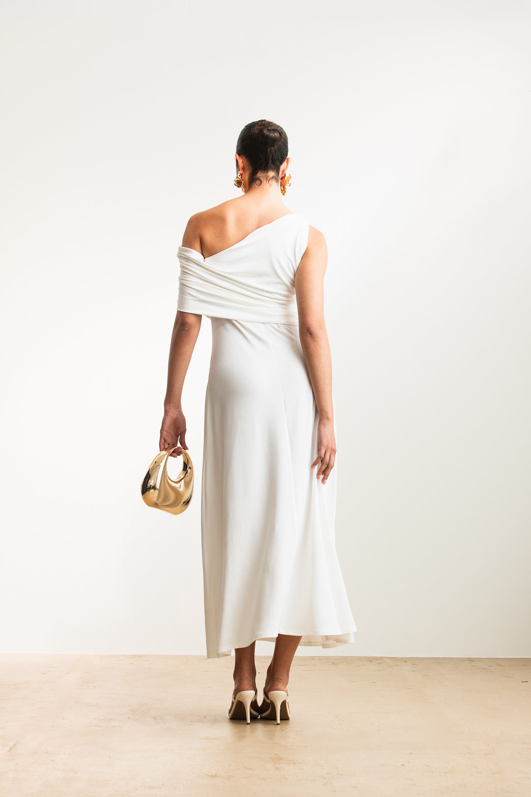 Alex One Shoulder Midi _ 168252 _ Milk