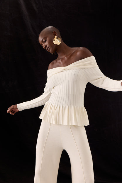 Nathi Peplum Bardot _ 158945 _ Milk