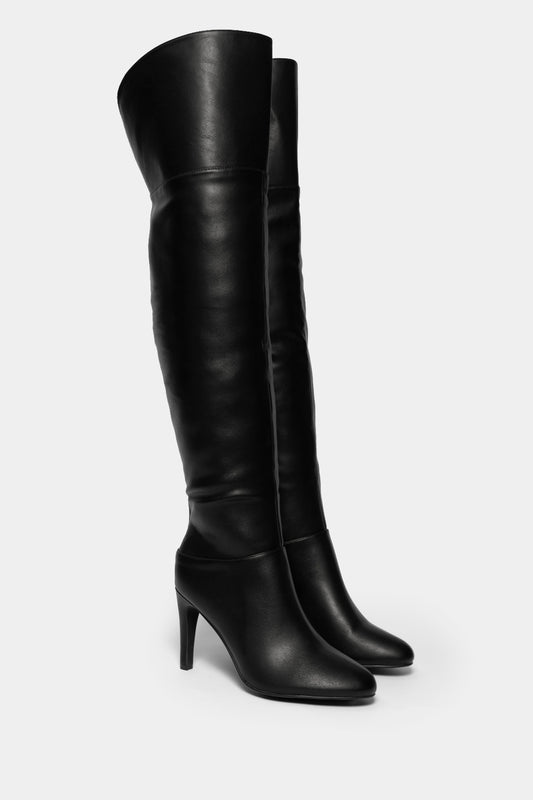 Ntsiki Knee Length Boot _ 162747 _ Black Texture