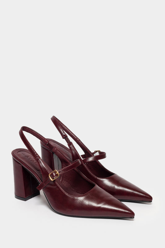 Ms Carver-Brown Pointy Block Heel _ 162494 _ Burgundy