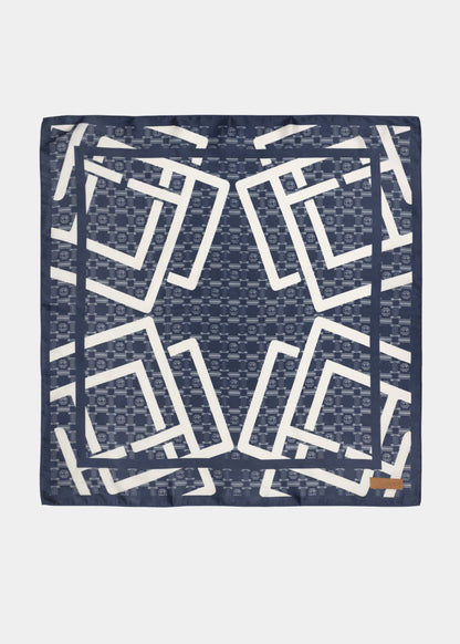 Banele Mono Satin Scarf _ 161932 _ Navy