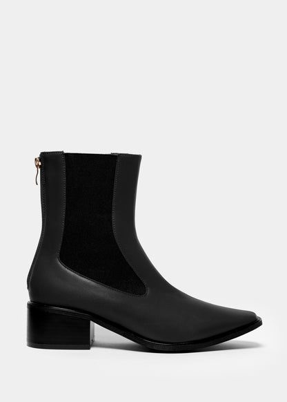 Wendy Square Toe Boot _ 158490 _ Black Texture