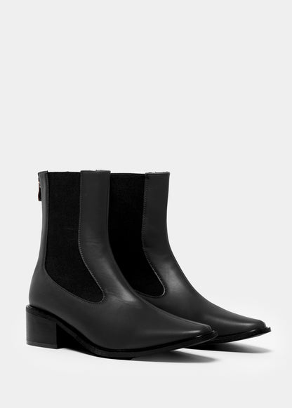 Wendy Square Toe Boot _ 158490 _ Black Texture