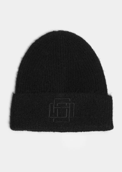Thalita Rib Beanie _ 161586 _ Black Texture