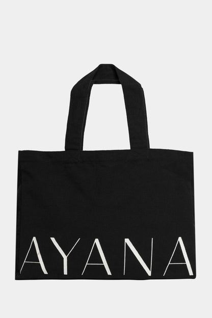 Ayana Branded Tote _ 159172 _ Black Texture