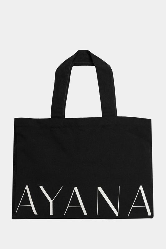 Ayana Branded Tote _ 159172 _ Black Texture
