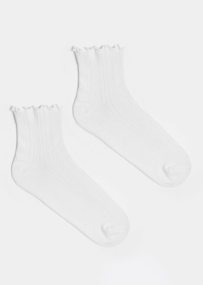 Blair Frill Socks _ 159101 _ White