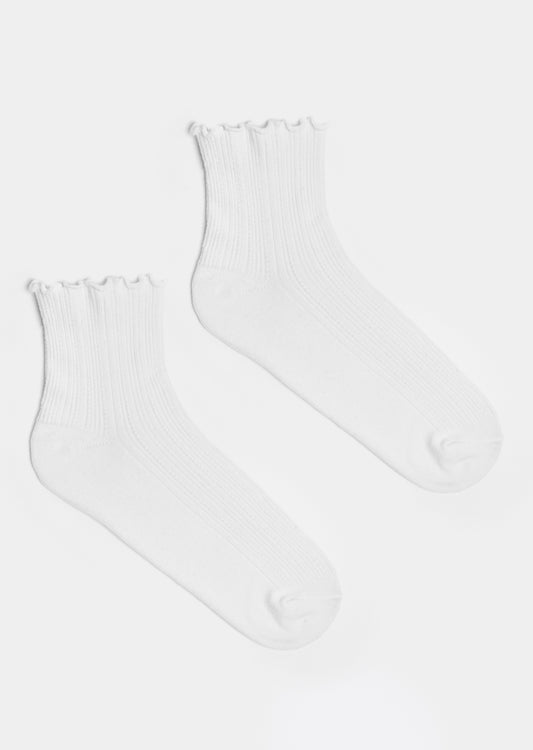Blair Frill Socks _ 159101 _ White