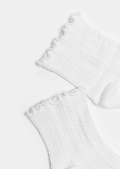 Blair Frill Socks _ 159101 _ White