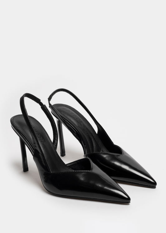 Gigi Pointy Heel _ 163162 _ Black Texture