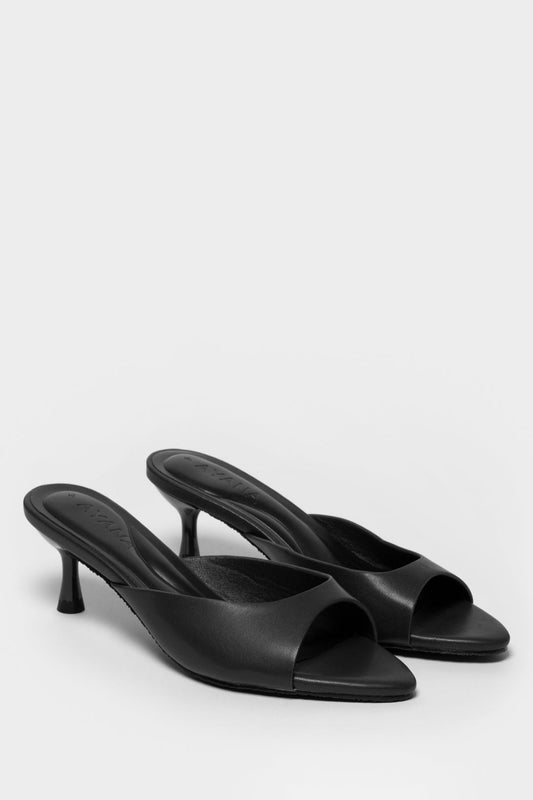 Jean Mule Heel _ 168081 _ Black Texture