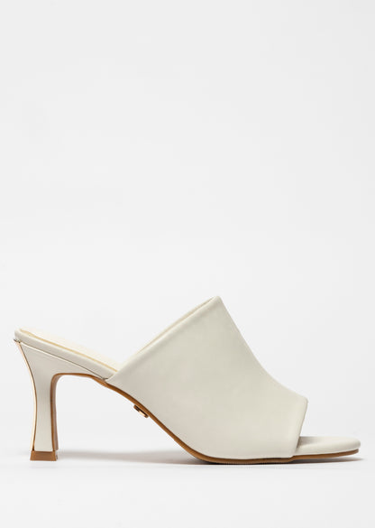 Elle Mule Heel _ 167786 _ Cream