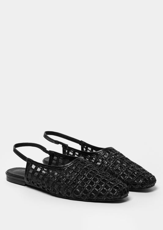 Keletso Weave Slingback _ 166016 _ Black Texture