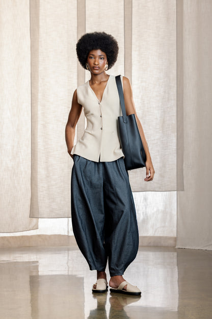 Kristen Sleeveless Peplum Cardigan