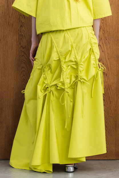 Neema Gauged Dirndle Maxi Skirt