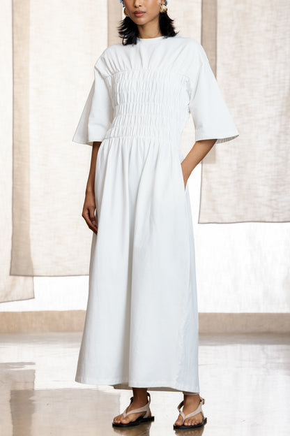 Zelia Smocked T-Shirt Dress