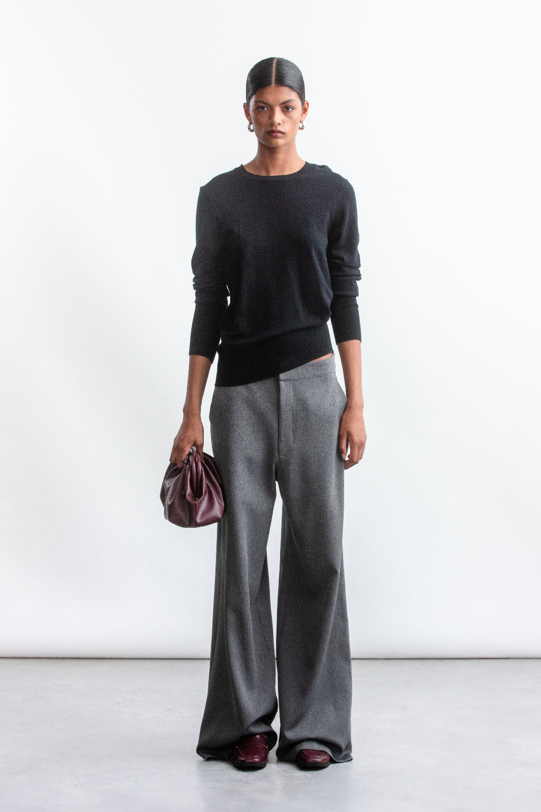 Emma Crewneck Knitwear _ 157615 _ Black Texture