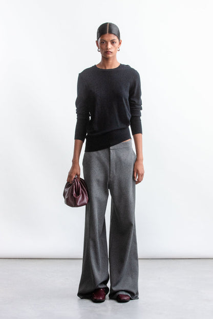 Emma Crewneck Knitwear _ 157615 _ Black Texture