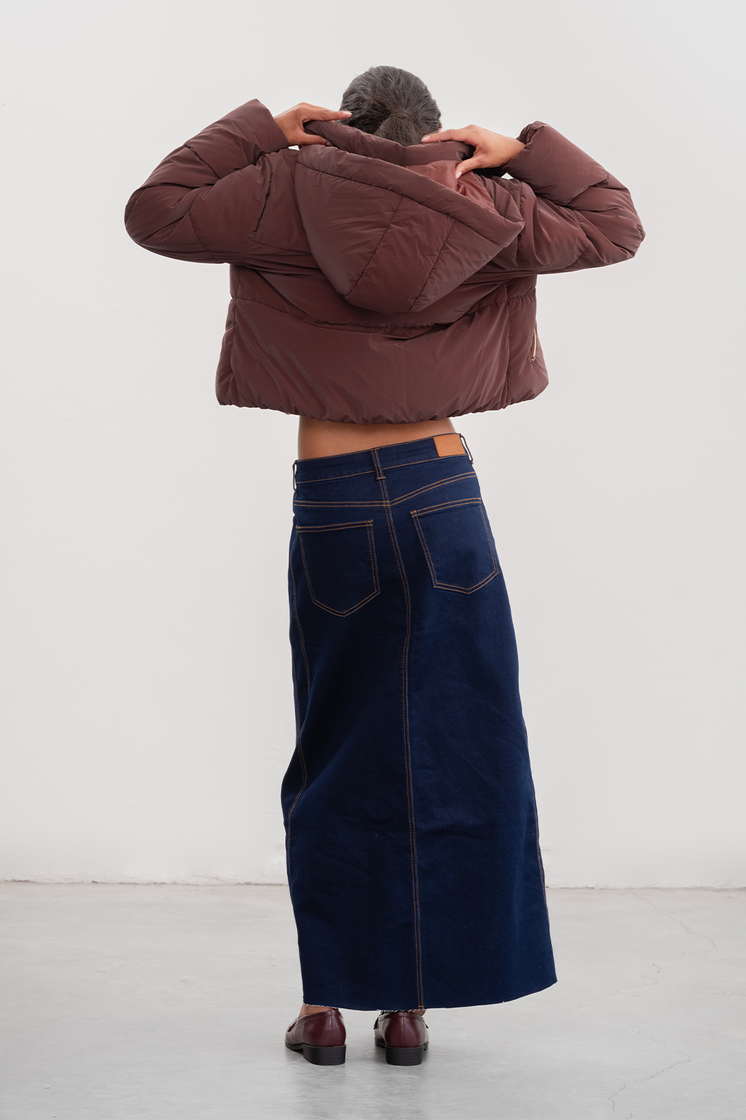 Ivy Denim Skirt _ 157597 _ Dark Blue
