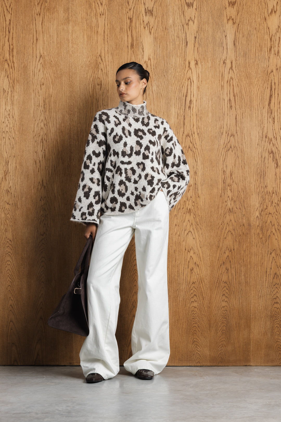 Mila Animal Print Knit Jumper