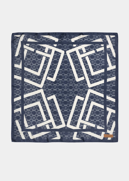 Banele Mono Satin Scarf _ 161932 _ Navy