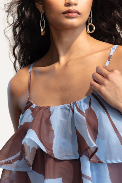 Lumka Ruffle Trapeze Maxi