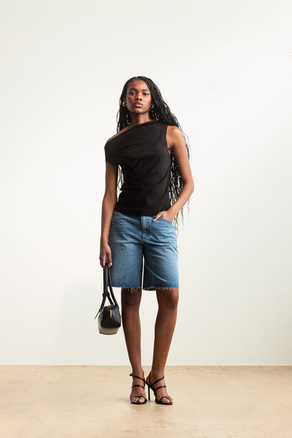 Diketso Slant Neckline Top