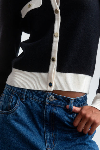 Kagiso Cardigan _ 158798 _ Black Texture