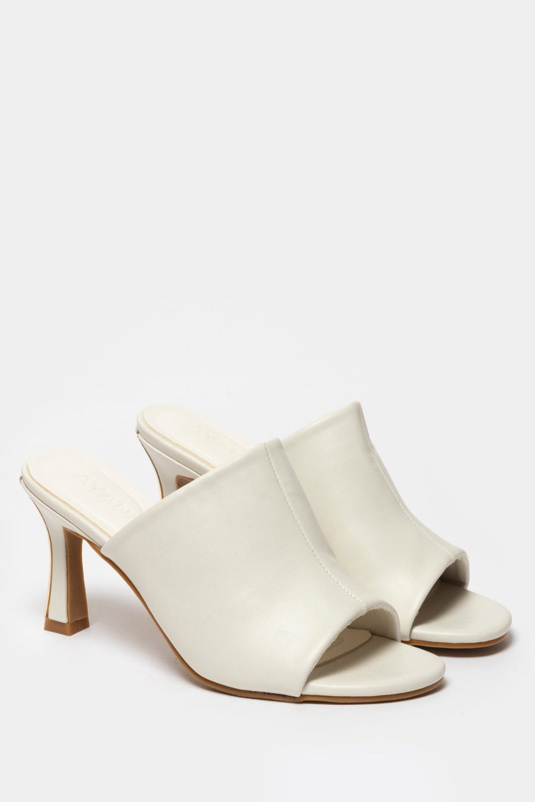 Elle Mule Heel _ 167786 _ Cream