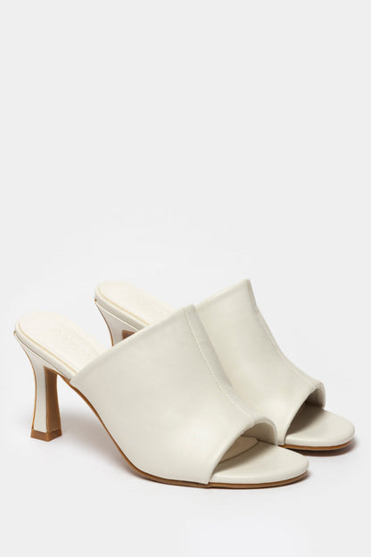Elle Mule Heel _ 167786 _ Cream