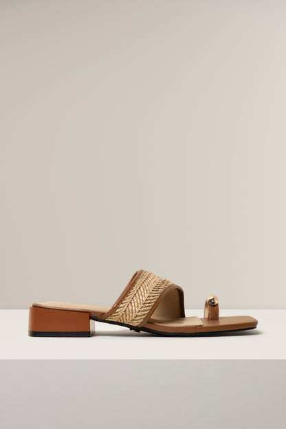 Tintswalo Raffia Toe Post Heel