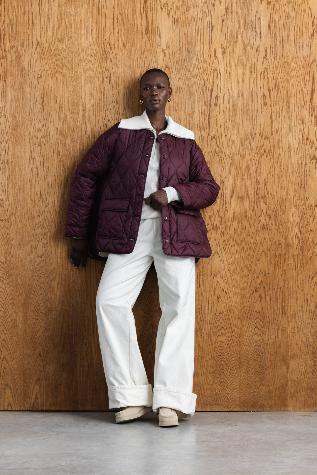 Omphile Quilted Collarless Jacket – AYANA