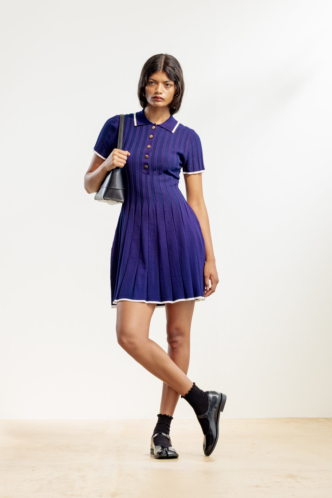 Nozandi Ribbed Flare Dress