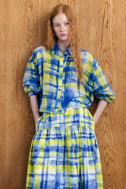 Sabrine Cropped Wrap Back Shirt