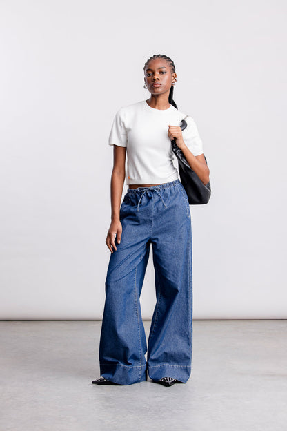 Neo Pull-On Denim _ 163363 _ Blue Denim