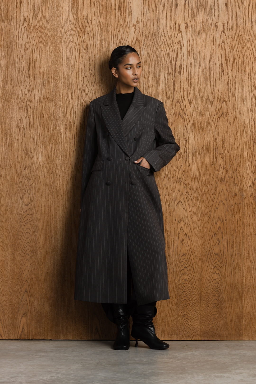 Mandisa Pin-Stripe Coat