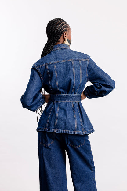 Avaria Longer Length Denim Jacket _ 163150 _ Navy